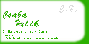 csaba halik business card